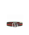 Gucci Web-stripe Double G Belt In Multicolor