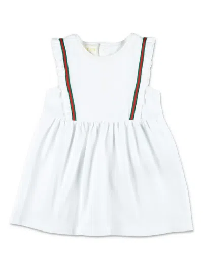Gucci Babies' Web-stripe Dress In White