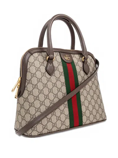Gucci Web-stripe Gg Monogram Tote Bag