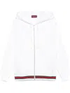 Gucci Web-stripe Hoodie In White