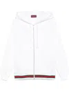 Gucci Web-stripe Hoodie In White