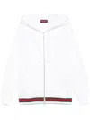 Gucci Web-stripe Hoodie In White