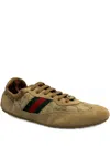 Gucci Shift Low Top Sneakers Rubber Sole Stripe In Neutral