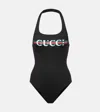 Gucci Printed Swimsuit In Black