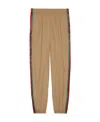 Gucci Web-stripe Logo-patch Track Pants In Brown