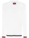 Gucci Web-stripe Polo Top In White