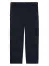 Gucci Web Stripe-detail Trousers In Blue