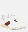 Gucci Motion Sneaker With Adjustable Ankle Strap In White