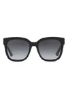 Gucci Web-stripe Square-frame Sunglasses In Black
