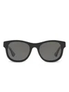 Gucci Web-stripe Sunglasses In Black