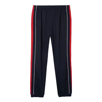 Gucci Web Stripe Sweatpants 'black' In Blue