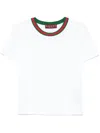 Gucci New 70s Printed Cotton Jersey T-shirt In White