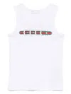 Gucci Web-stripe Tank Top In White