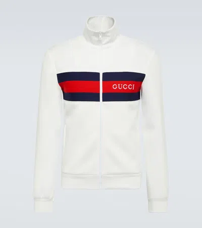 Gucci Web Stripe Technical Track Jacket In White