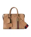 Gucci Web-stripe Tote Bag In Pink