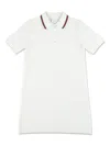 Gucci Web-stripe Trim Dress In White