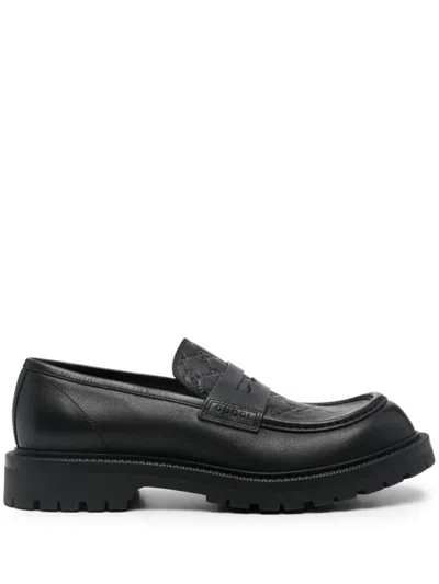 GUCCI WEB-STRIPE TRIM LOAFERS