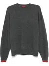 Gucci Grey Web Detail Wool Sweater In 灰色