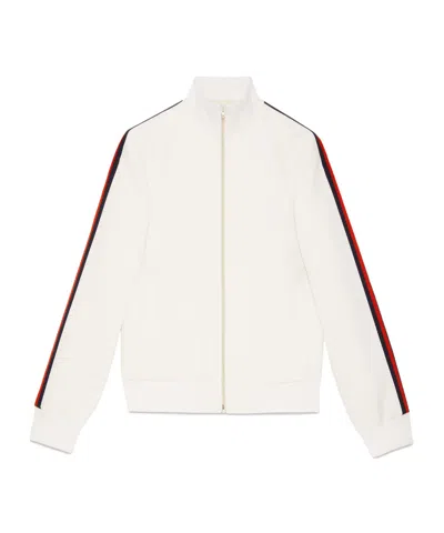 Gucci Web Stripe-trim Track Jacket In White