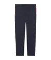Gucci Men Cotton Twill Trousers With Web Detail In Black