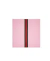 Gucci Web-stripe Trim Wool Shawl In Pink