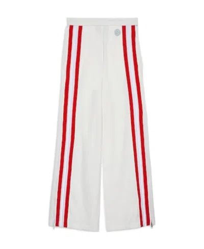 Gucci Web-stripe Wide-leg Track Pants In White