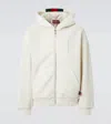 Gucci White Hoodie With Maxi Web Print On The Hood And Kangaroo Pocket On The Front In Cotton Man In White