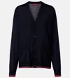 Gucci Web Stripe Wool Cardigan In Multi