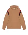Gucci Wool Sweater With Hood In Brown