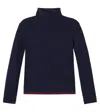 Gucci Web Stripe Wool Turtleneck Sweater In Black