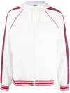 Gucci Web Stripe Zipped Hoodie In White