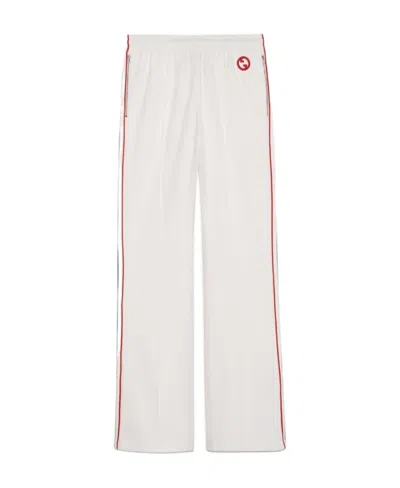 Gucci Web-striped Track Pants In White