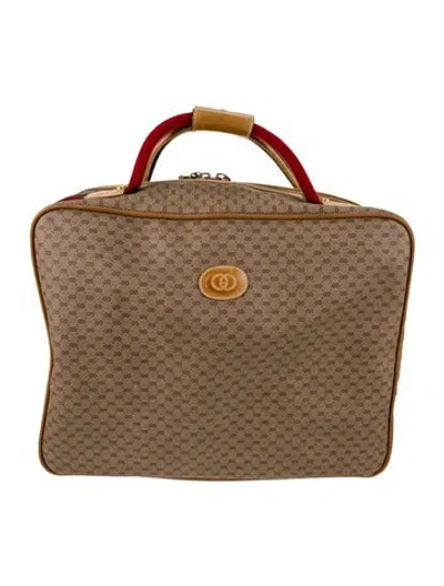 Pre-owned Gucci Web Suitcase In Neutral
