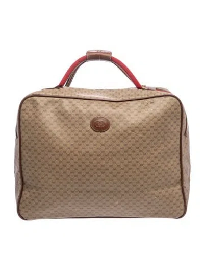 Pre-owned Gucci Web Suitcase Vintage In Neutral