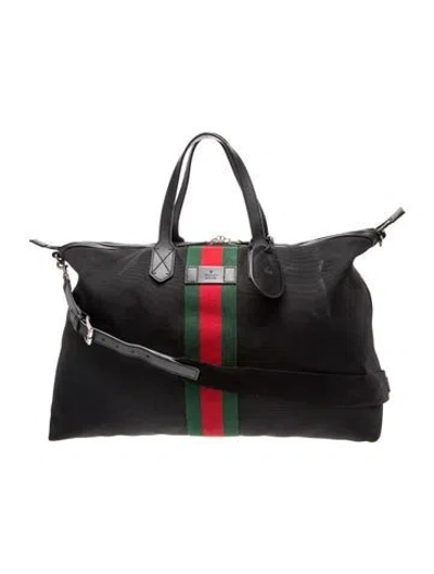Pre-owned Gucci Web Sukey Large In Black
