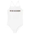 Gucci Badeanzug Web In Weiss