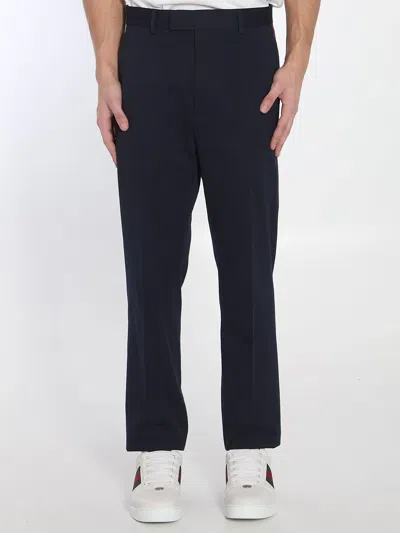 Gucci Web Tailored Trousers In Black