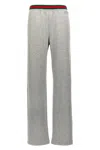 Gucci Women Web Tape Joggers In Gray