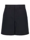 Gucci Web Tape Shorts Bermuda And Short Black In Navy