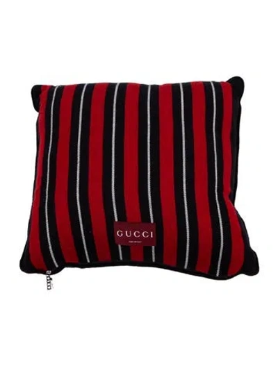 Pre-owned Gucci Web Throw Pillow In Red