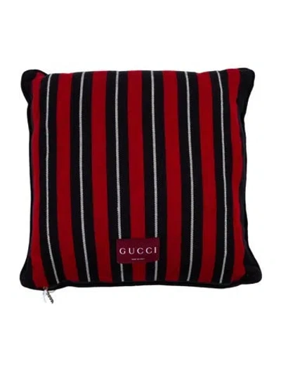 Pre-owned Gucci Web Throw Pillow W/ Tags In Blue