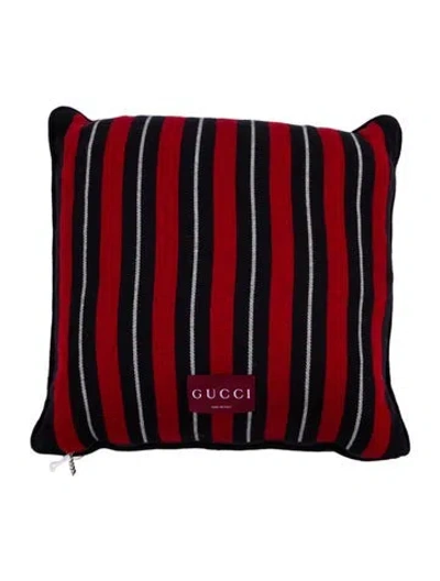 Pre-owned Gucci Web Throw Pillow W/ Tags In Blue
