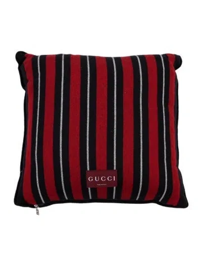Pre-owned Gucci Web Throw Pillow W/ Tags In Red