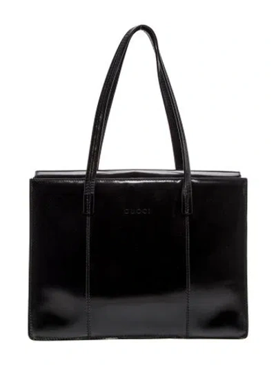 Pre-owned Gucci Web Tote In Black