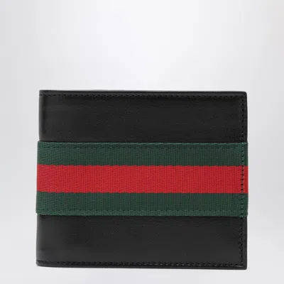 Gucci Web Trademark Bi-fold Wallet Black