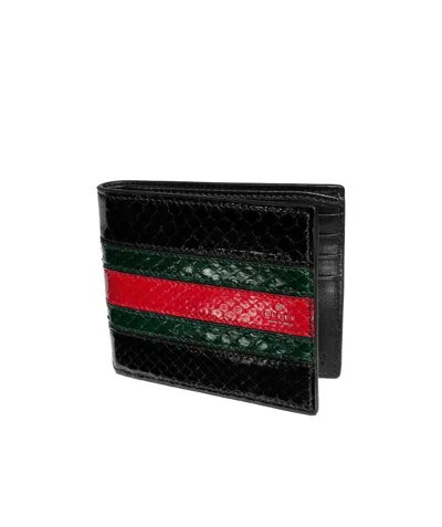 Gucci Web Trademark Bi-fold Wallet In Multi