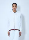Gucci Web Trim Hooded Sweatshirt In White