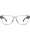 Gucci Web Trim Rectangle Glasses In Black