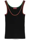Gucci Web Tank Top In Black