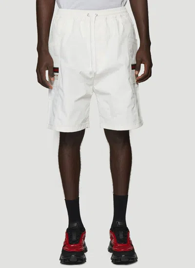 Gucci Web Trim Shorts In White